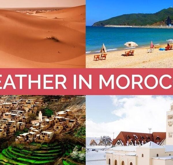 Climate in Morocco is as diverse as its landscapes, offering an array of climates across the country. Generally, the coastal regions, including cities like Casablanca and Rabat, enjoy a Mediterranean climate with mild, wet winters and warm, dry summers. Inland areas, such as Marrakech and Fez, experience a more continental climate, with hot summers and cooler winters.