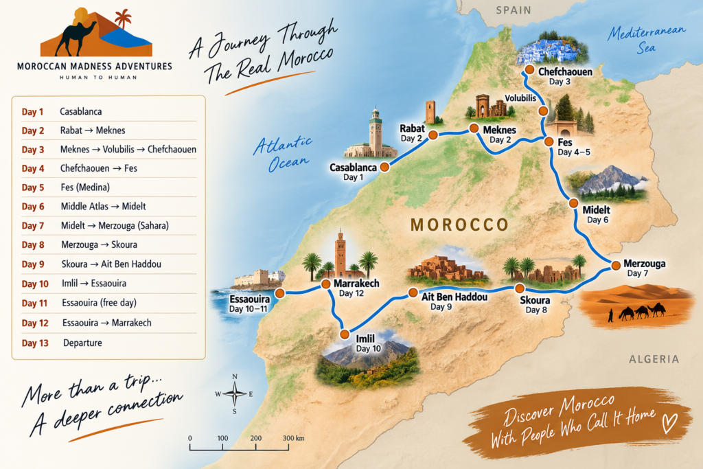13 Day Morocco Sahara Tour: Imperial Cities & Atlantic Coast